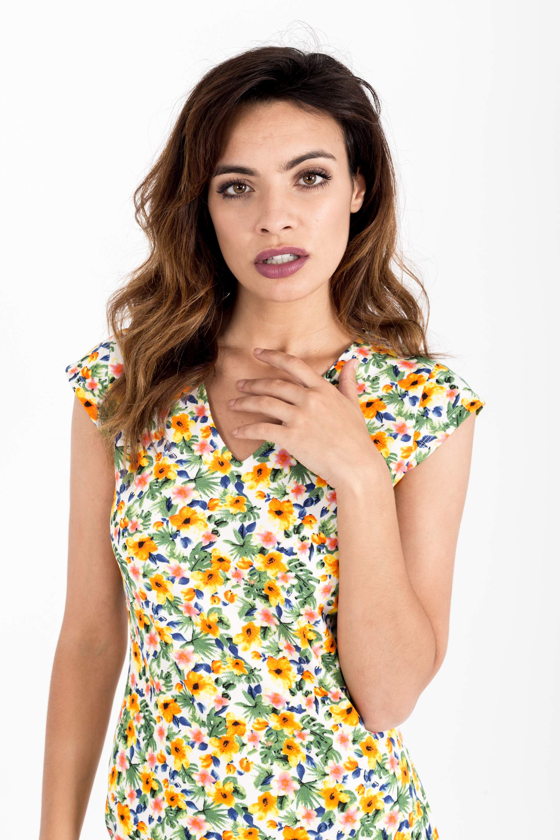 VESTIDO PIQUE M CORTA TROPICAL:)