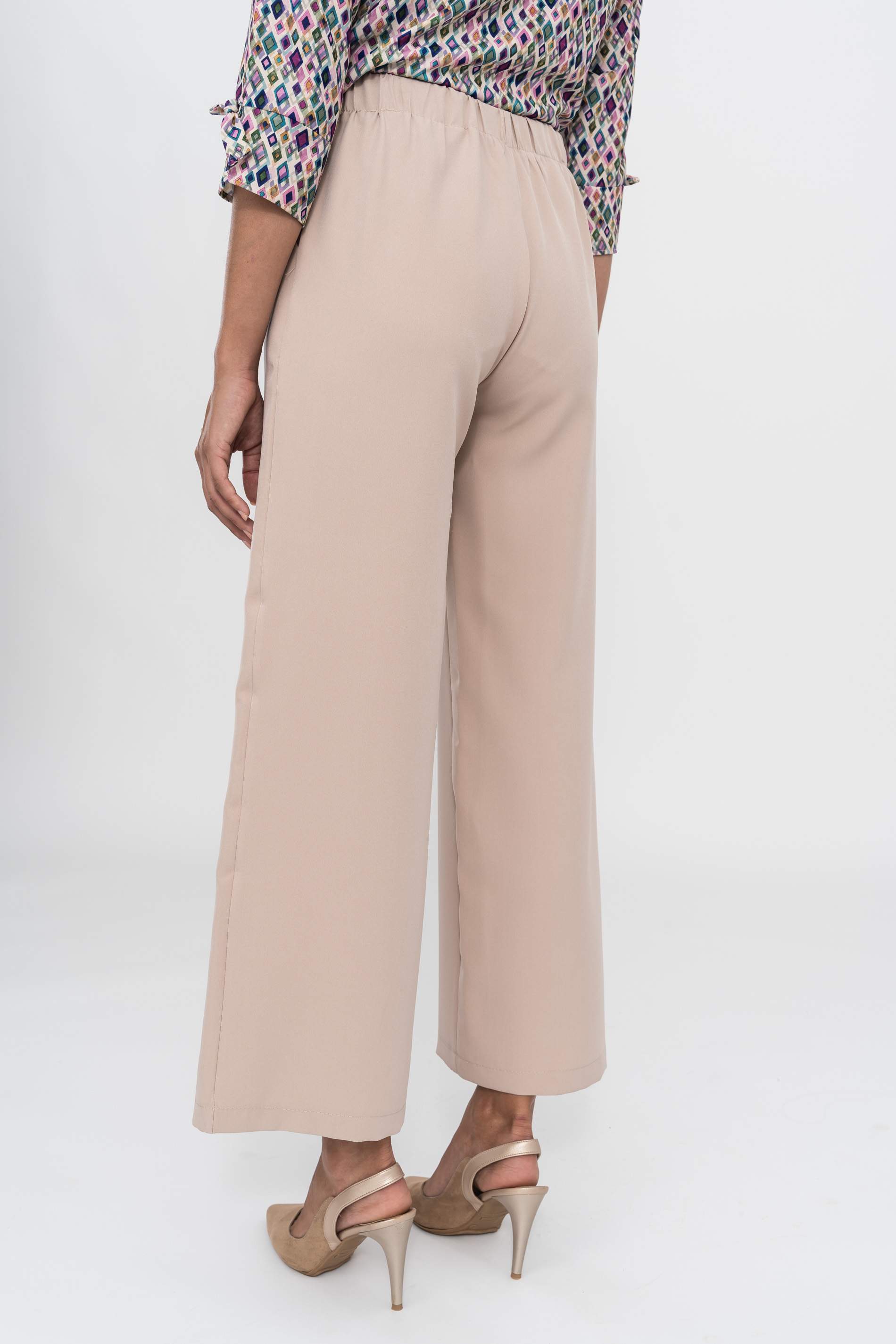 PANTALON ANCHO VESTIR BEIGE