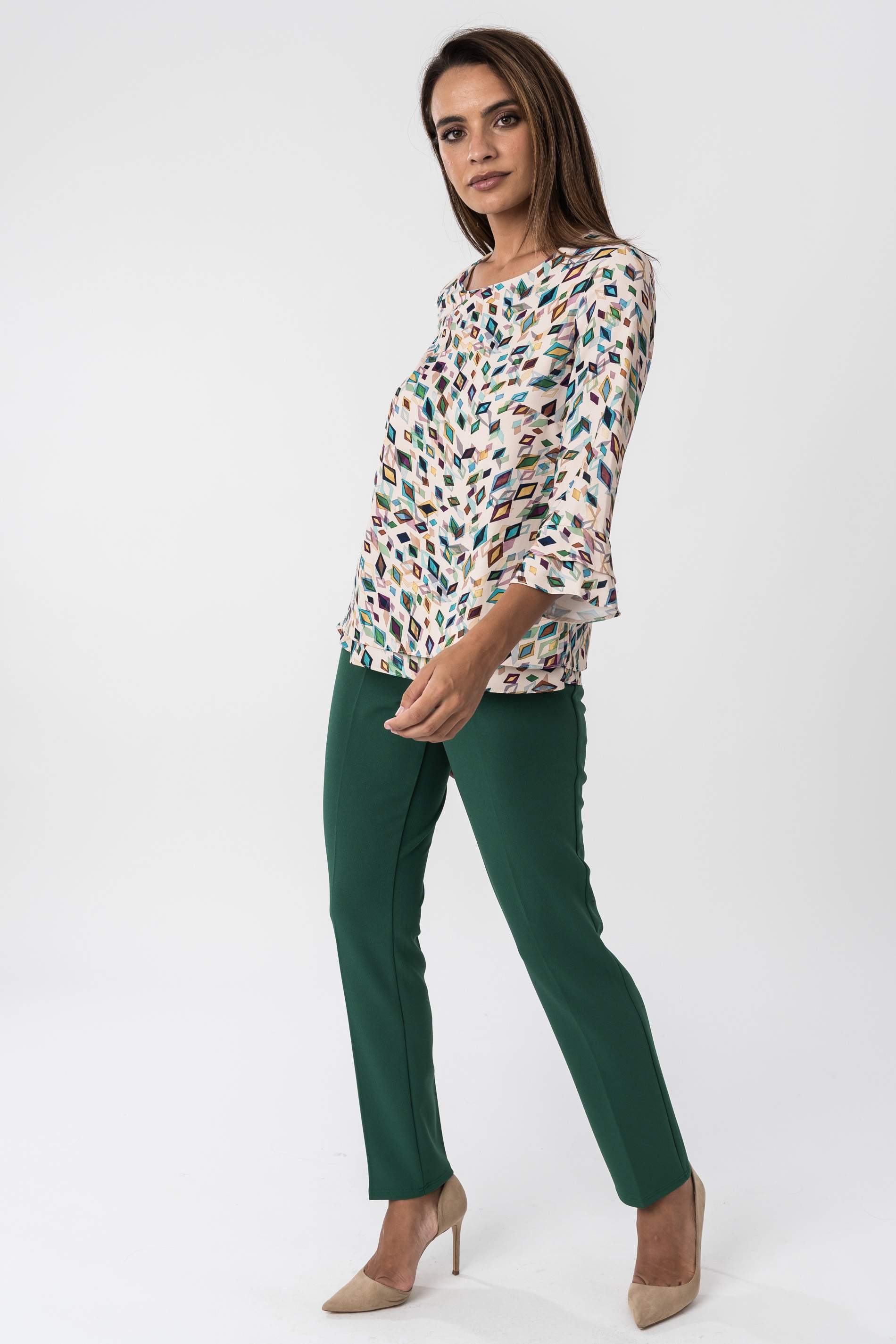 PANTALON CINTURA ELASTICA VERDE