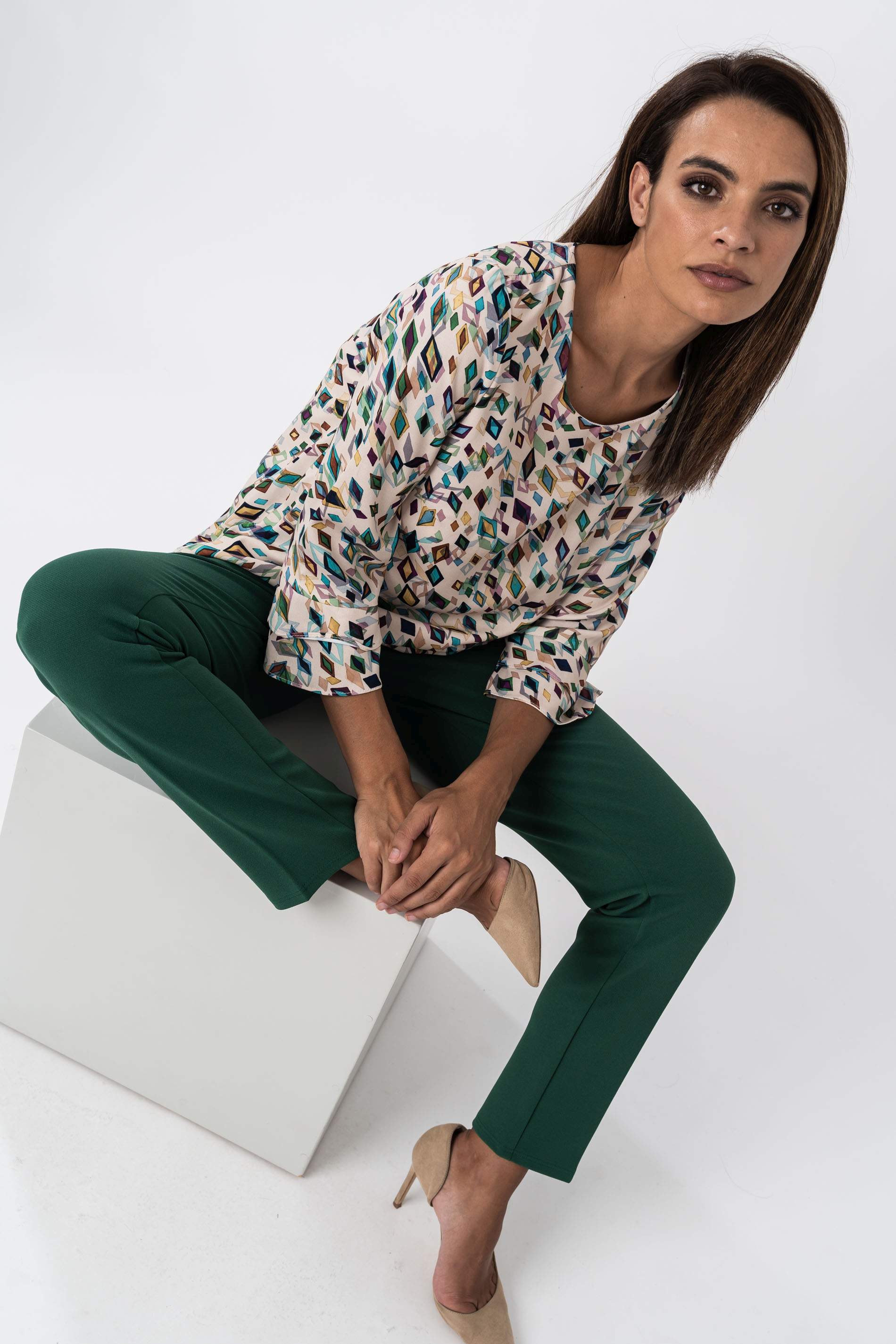 PANTALON CINTURA ELASTICA VERDE