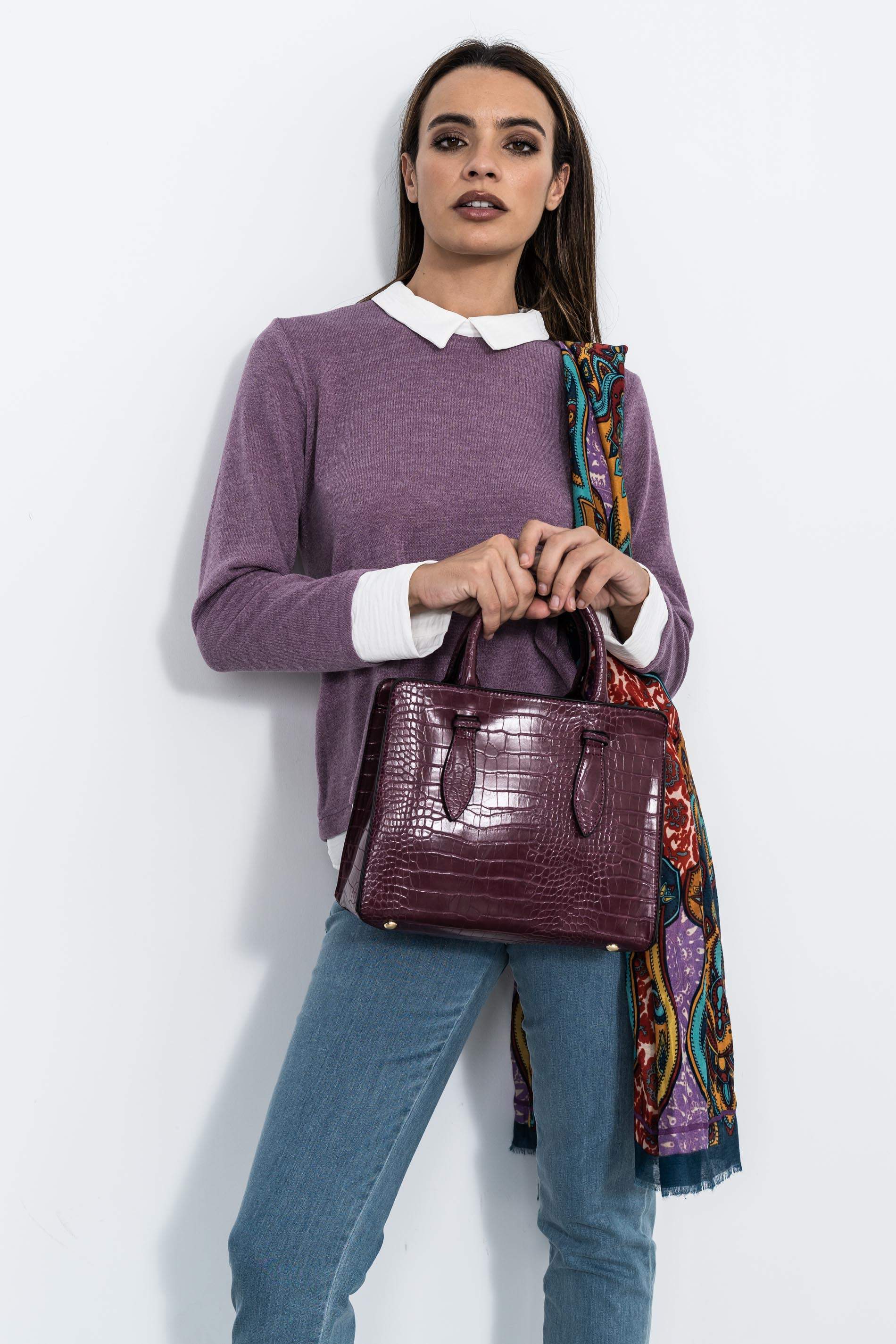 JERSEY CUELLO COMBINADO LILA