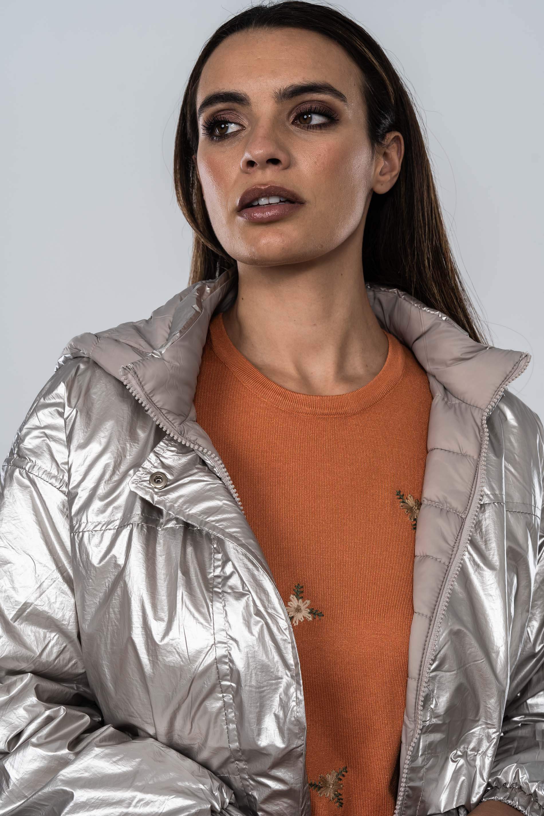 PARKA LIGERA REVERSIBLE SATINADA GRIS