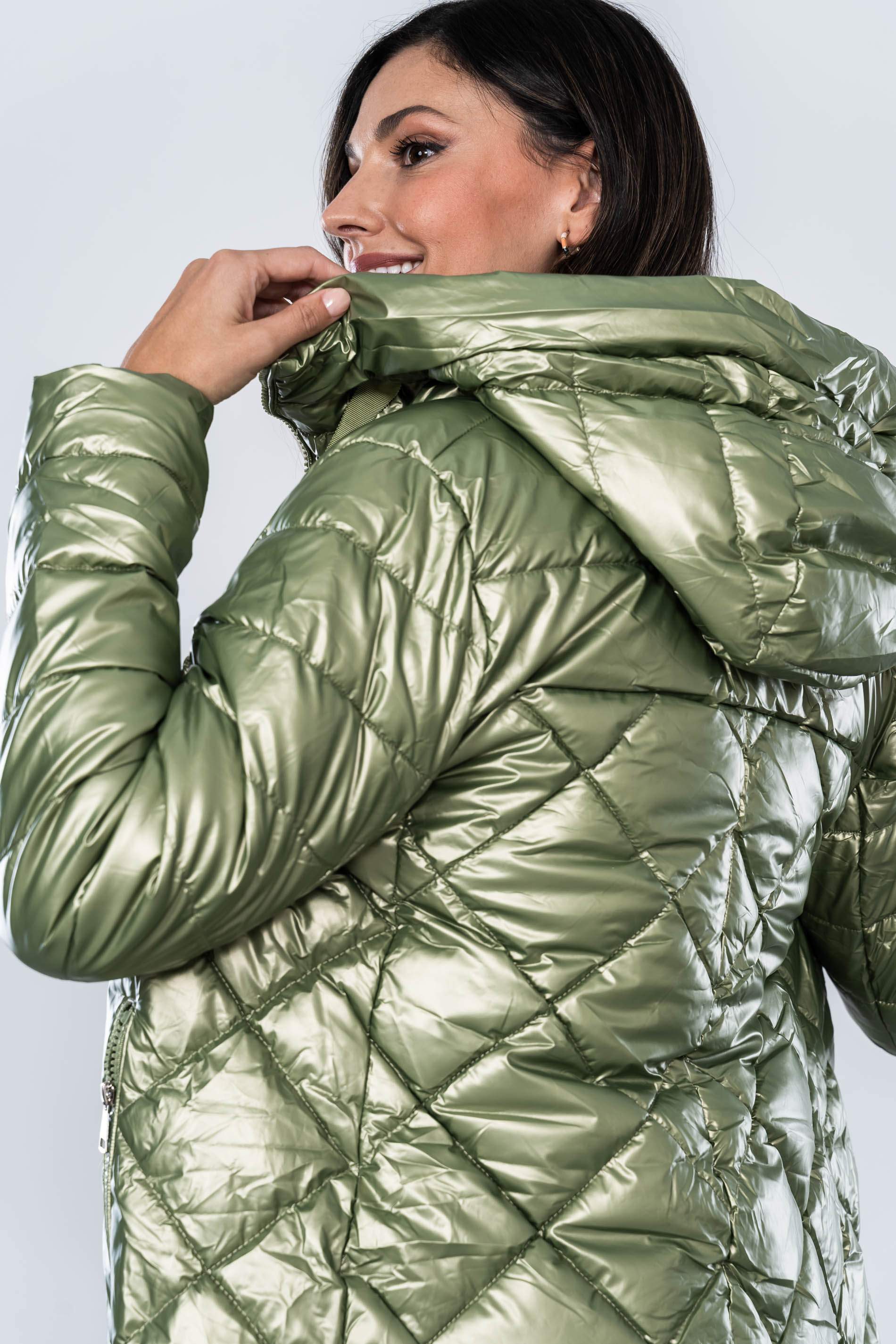 PARKA SATINADA PESPUNTE ROMBO MANZANA