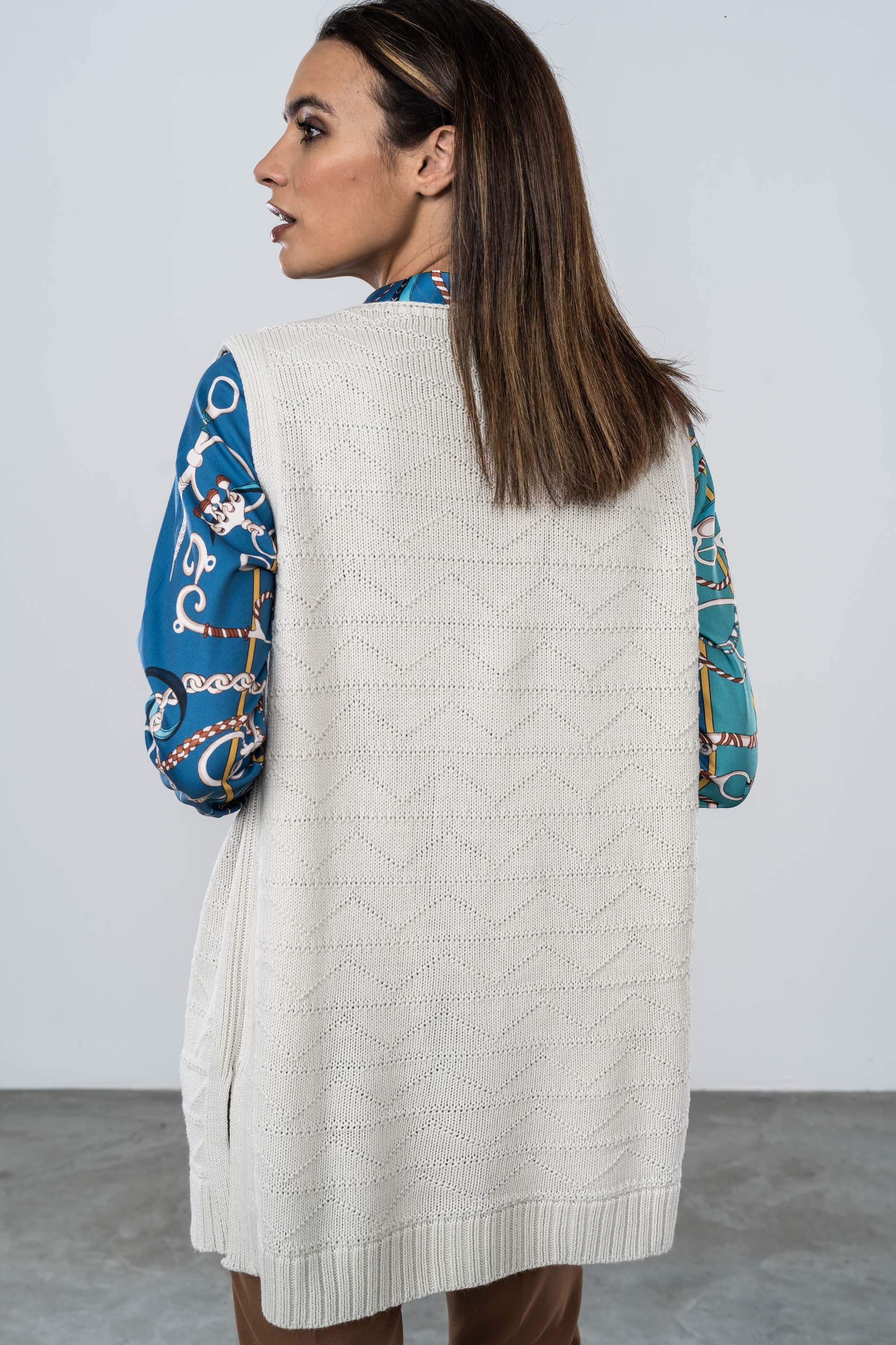 CHALECO DISEÑO ZIG ZAG HIELO
